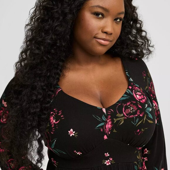 Torrid Mini Super Soft Tiered Skater Dress NWT - Picture 4 of 6